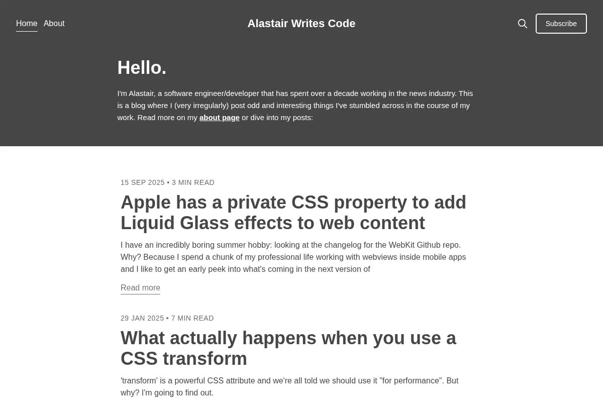Alastair Writes Code