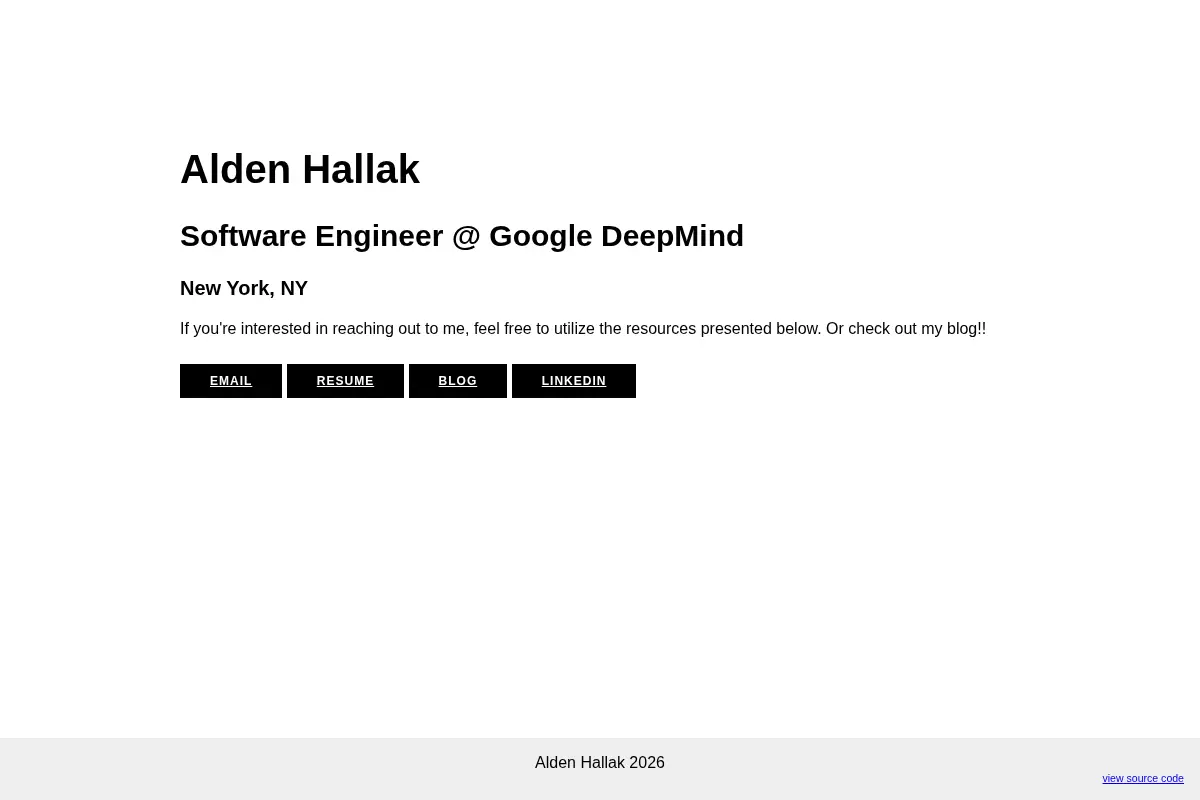 Alden Hallak — Software Engineer @ Google DeepMind