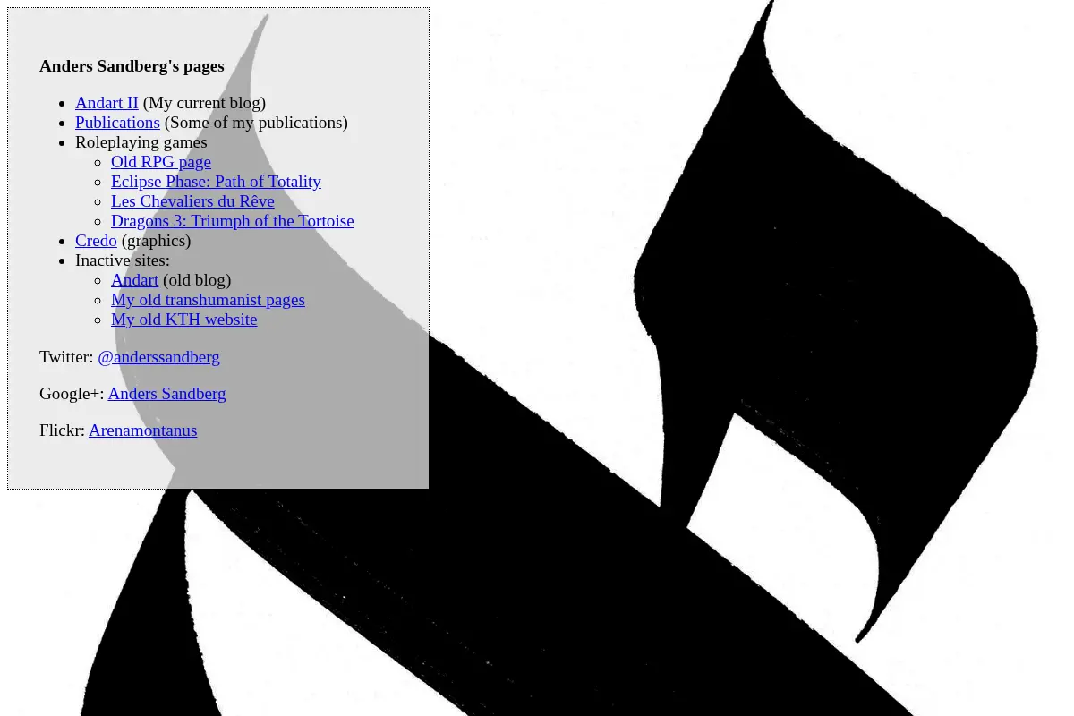 Anders Sandberg's homepage