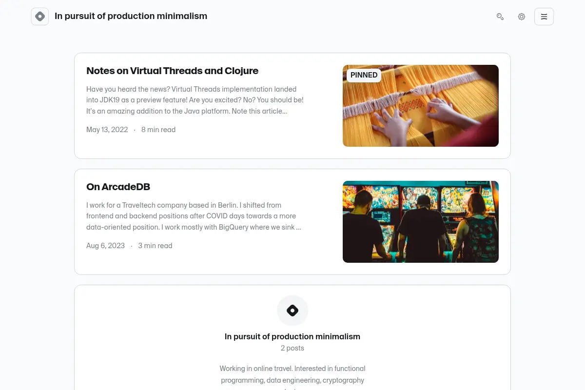 In pursuit of production minimalism