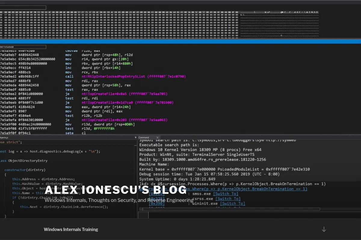 Alex Ionescu's Blog