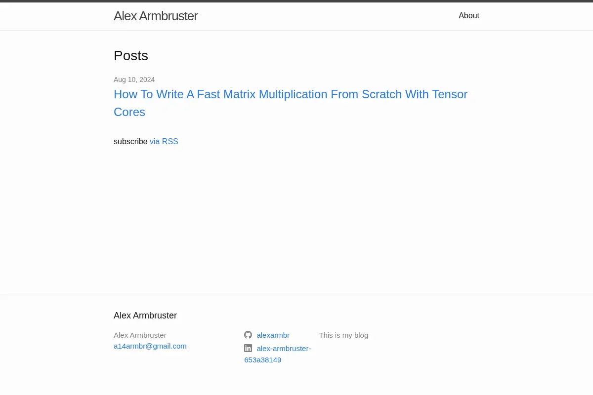 Alex Armbruster's Blog