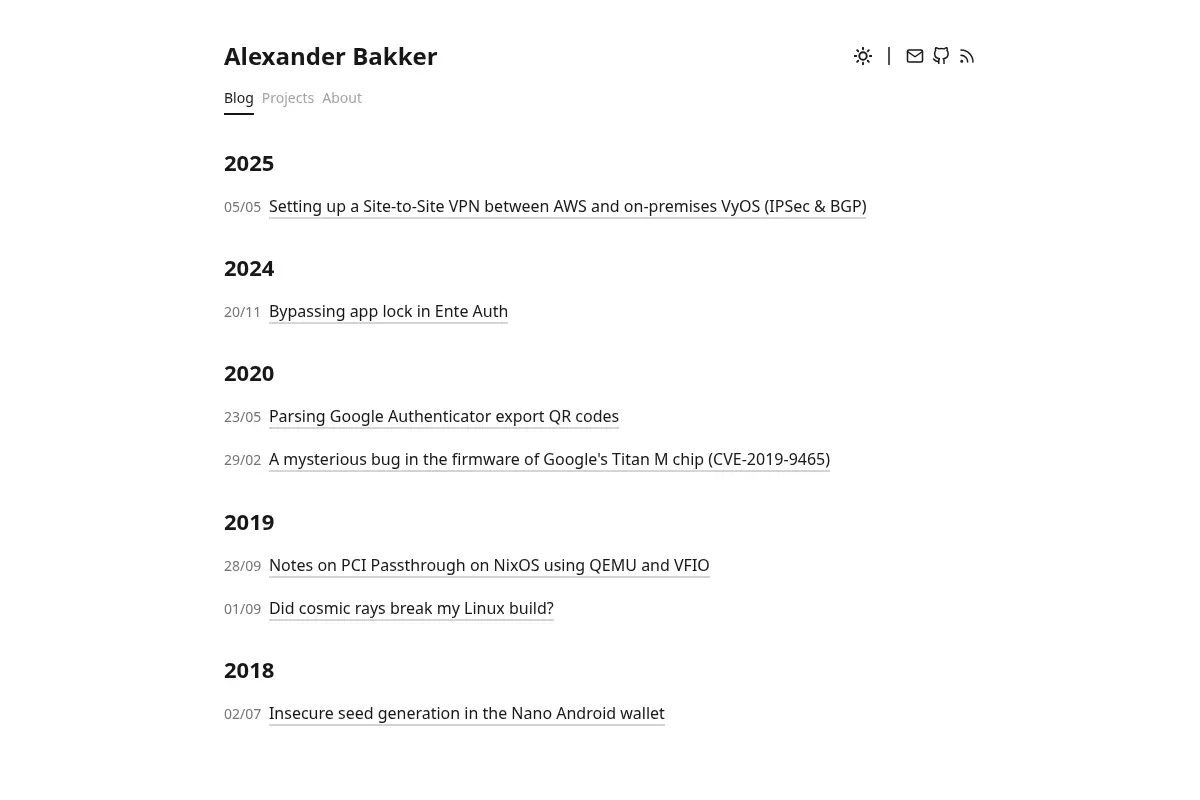 Alexander Bakker's Blog