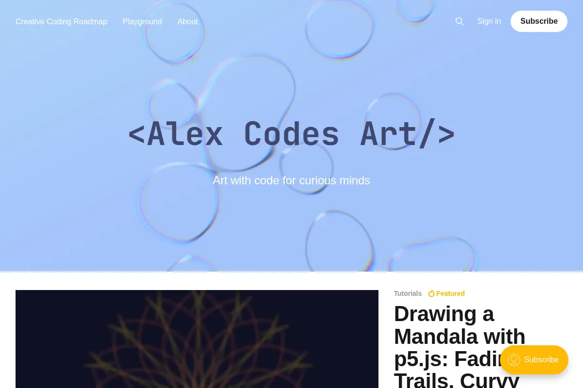 Creative Coding & Generative Art Blog
