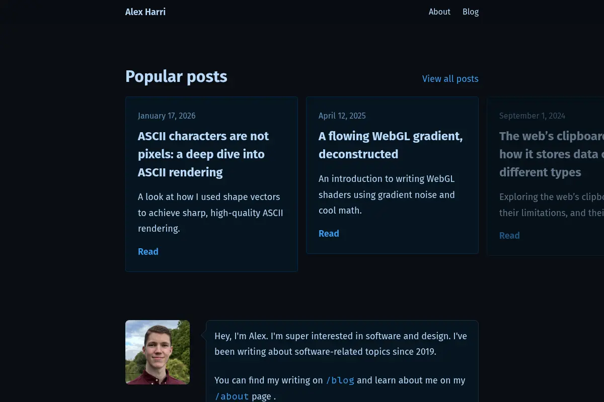 Personal website | Alex Harri Jónsson