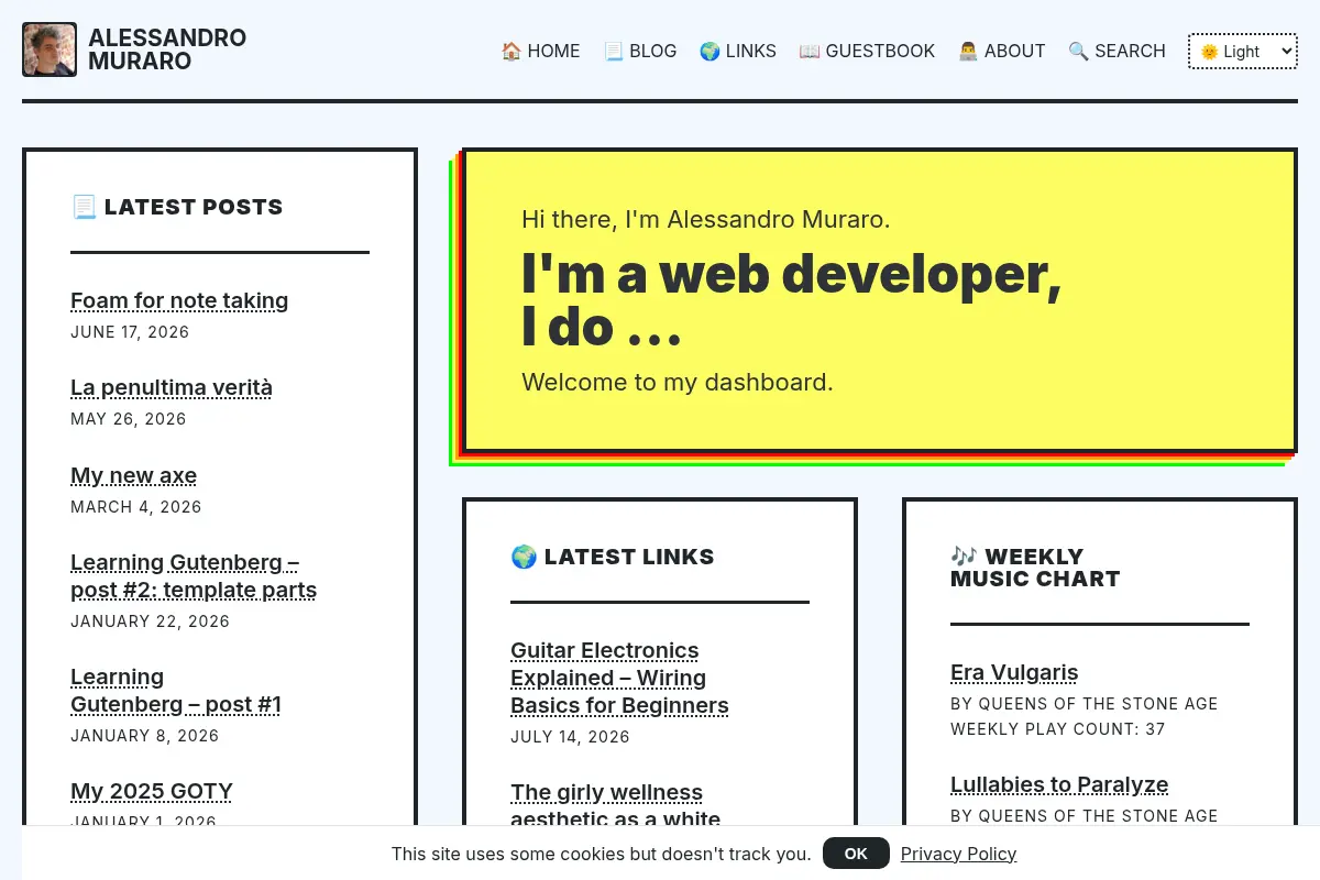 Alessandro Muraro's personal website
