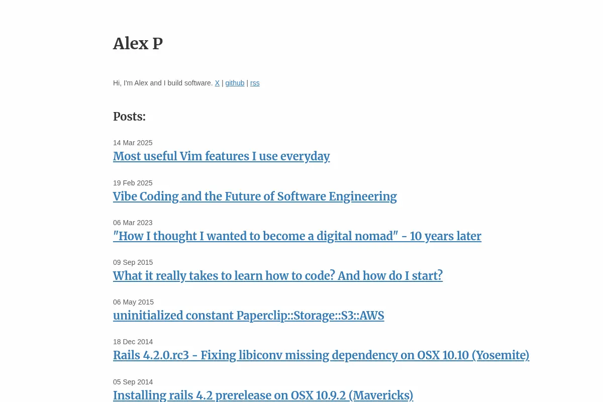 Alex P - Software Engineering