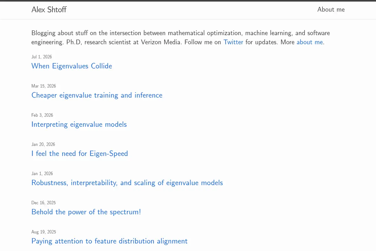 Alex Shtoff | Blog on optimization, machine learning, and software development.