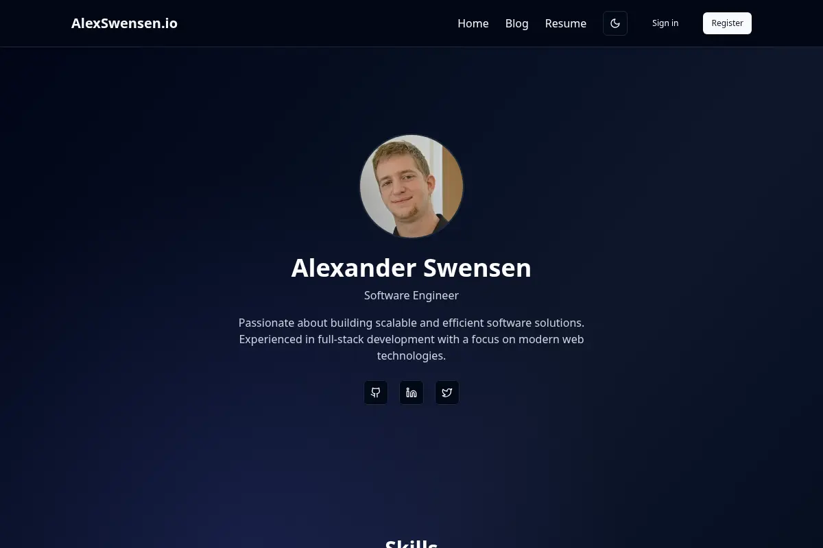 Alexander Swensen | Software Engineer