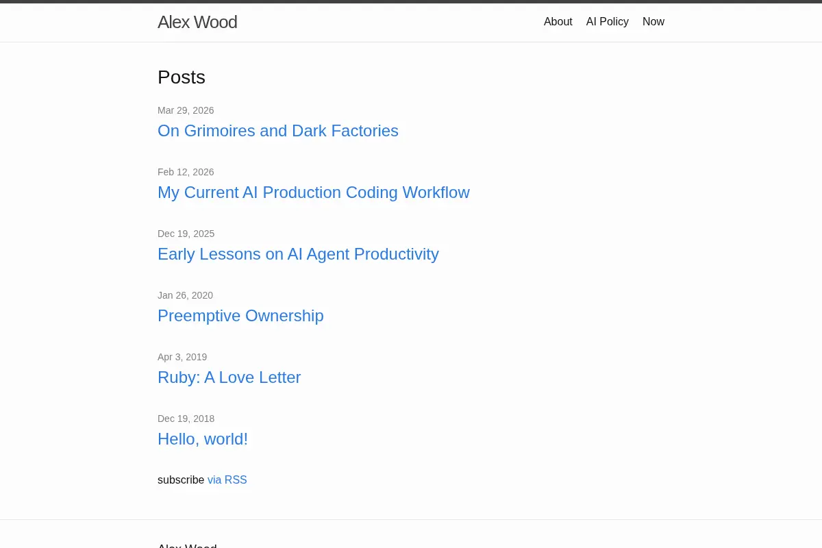 Alex Wood's Blog