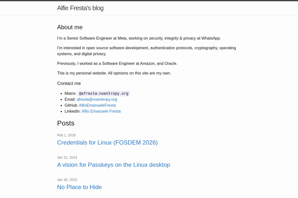Alfie Fresta's blog