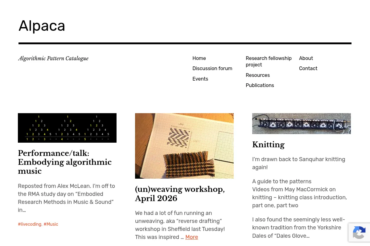 Alpaca – Algorithmic Pattern Catalogue