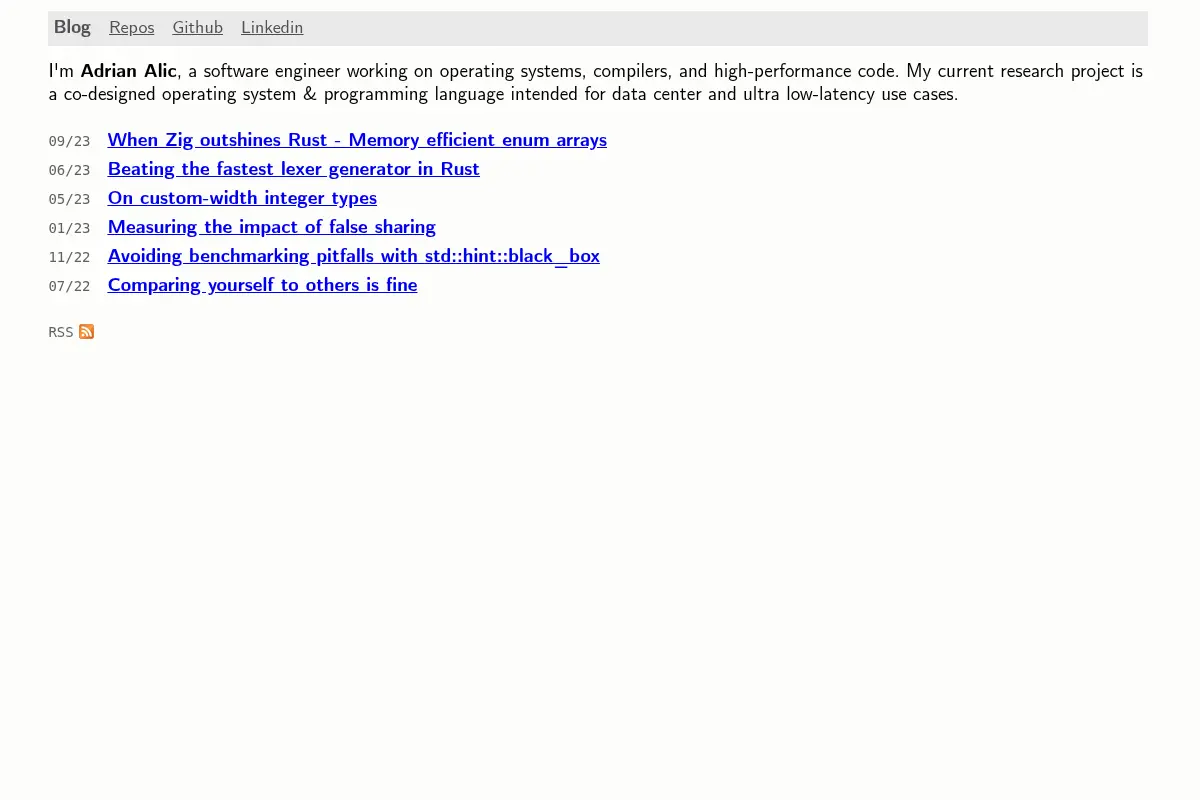 Adrian Alic - Blogging about high-performance systems
