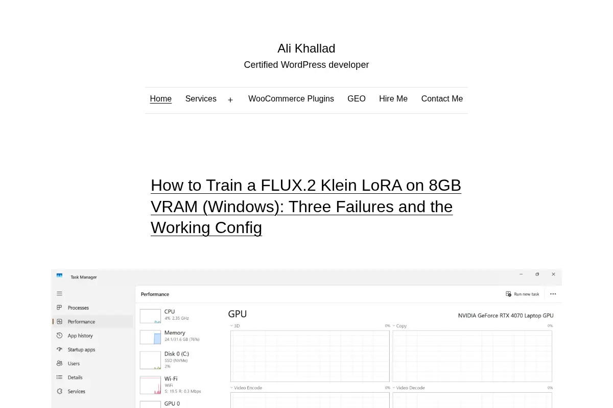Ali Khallad – Certified WordPress developer