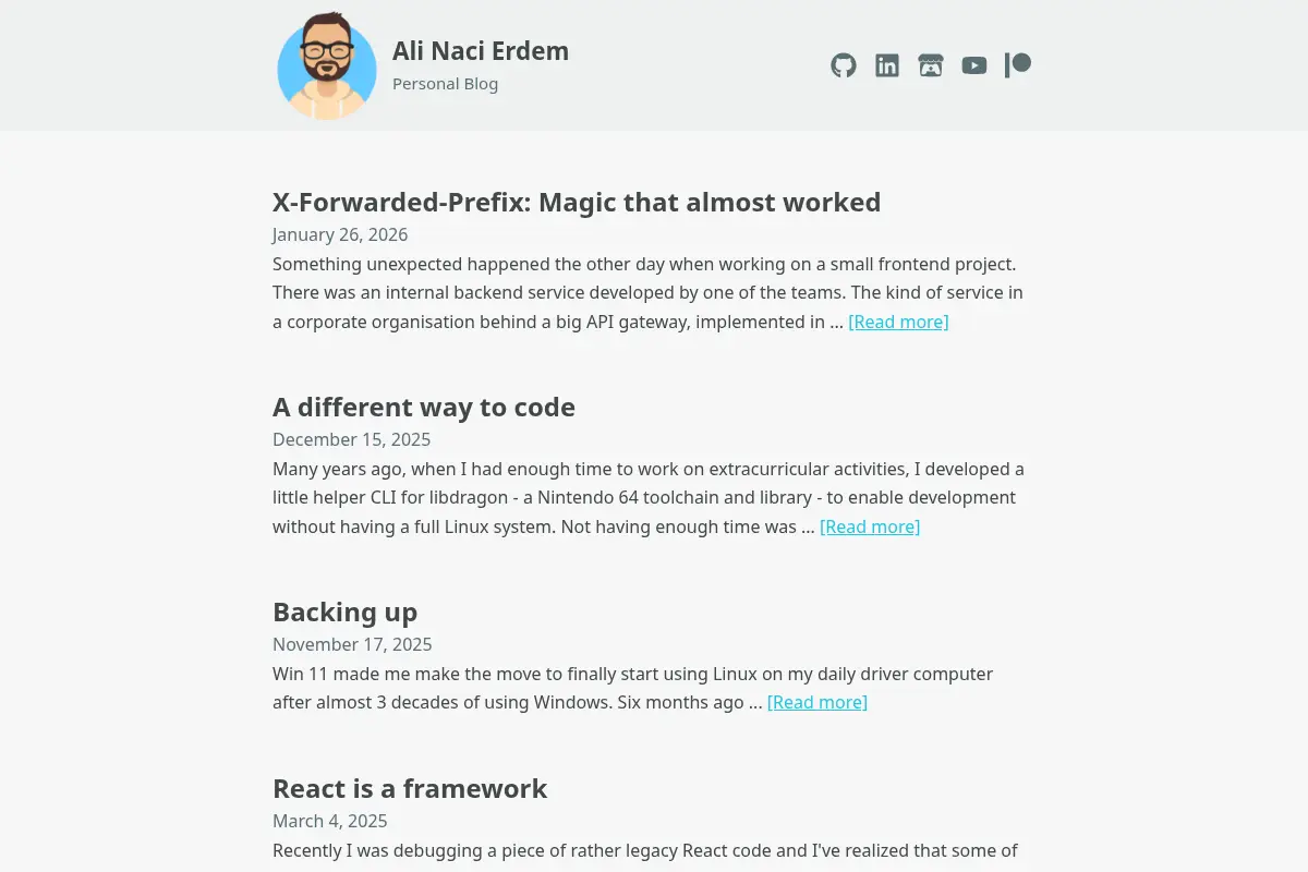 Ali Naci Erdem Personal Blog
