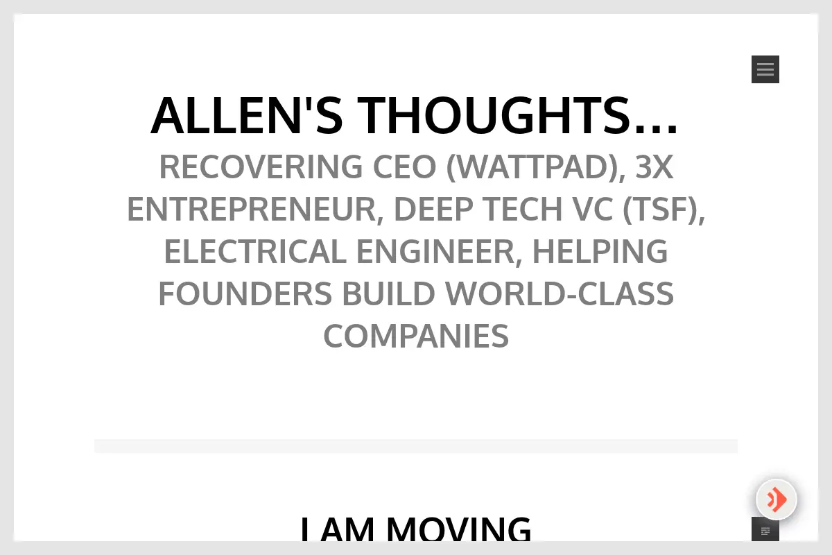 Allen's Thoughts...