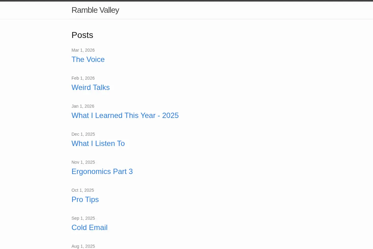 Ramble Valley