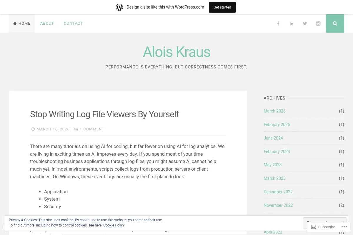 Alois Kraus – Performance is everything. But correctness comes first.
