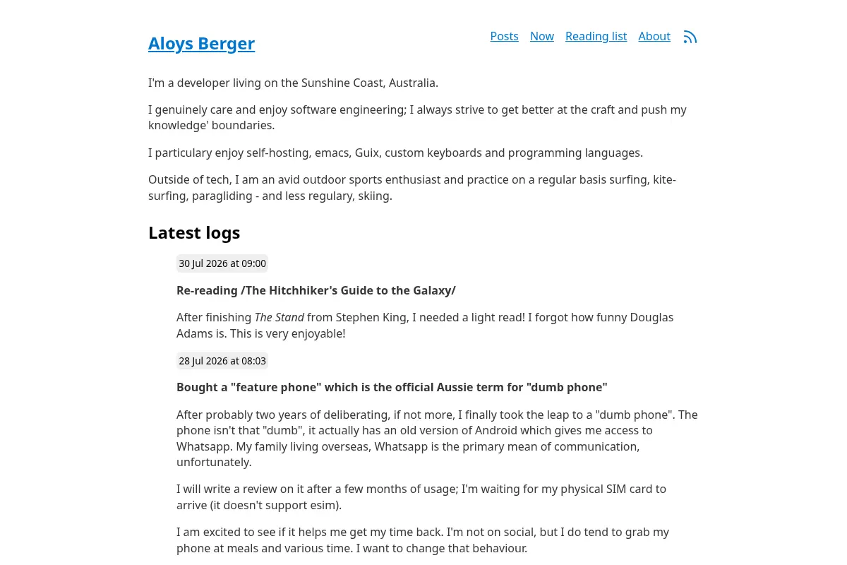 Aloys' corner