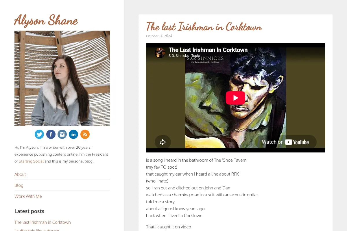 Alyson Shane - Blog