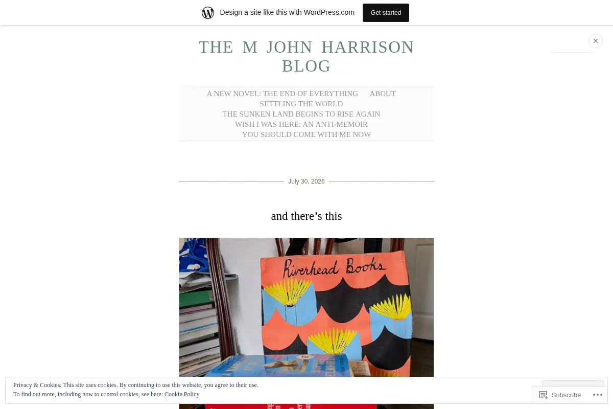 the m john harrison blog