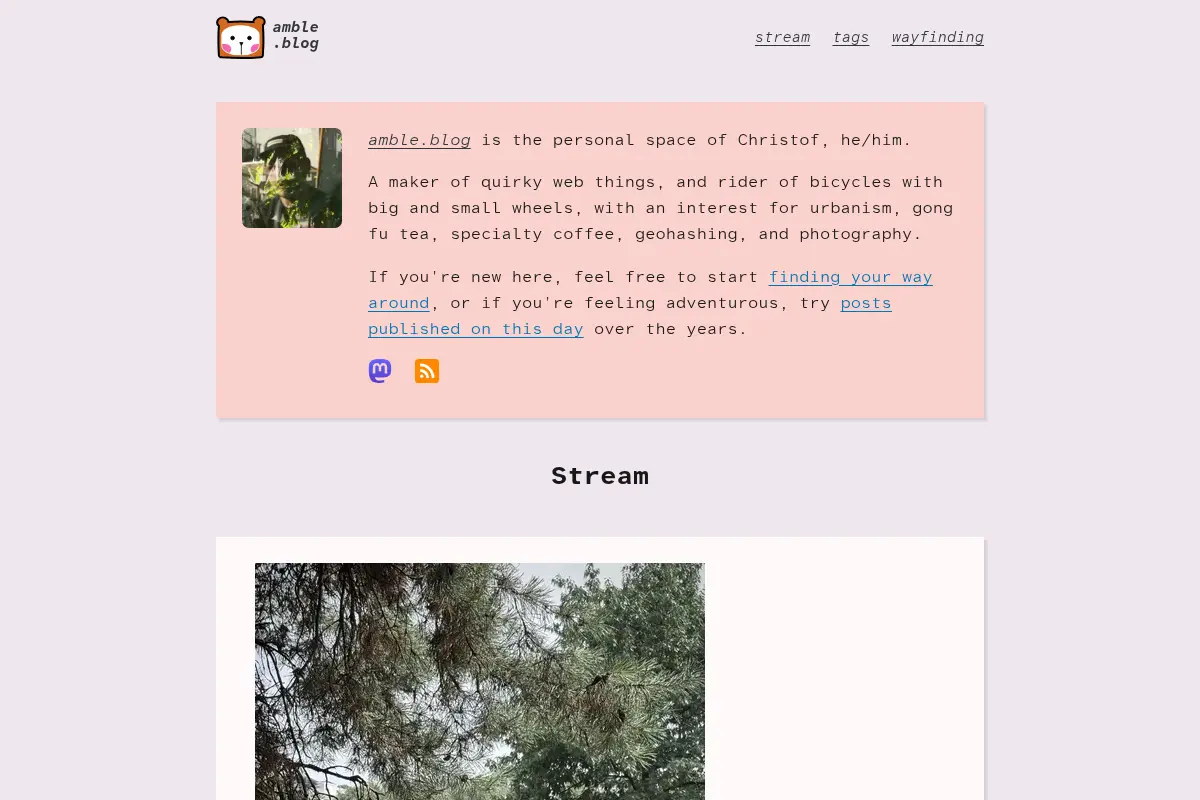 Stream – amble.blog