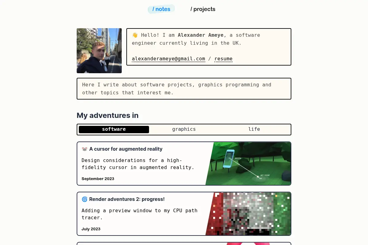 Technical blog by Alexander Ameye.