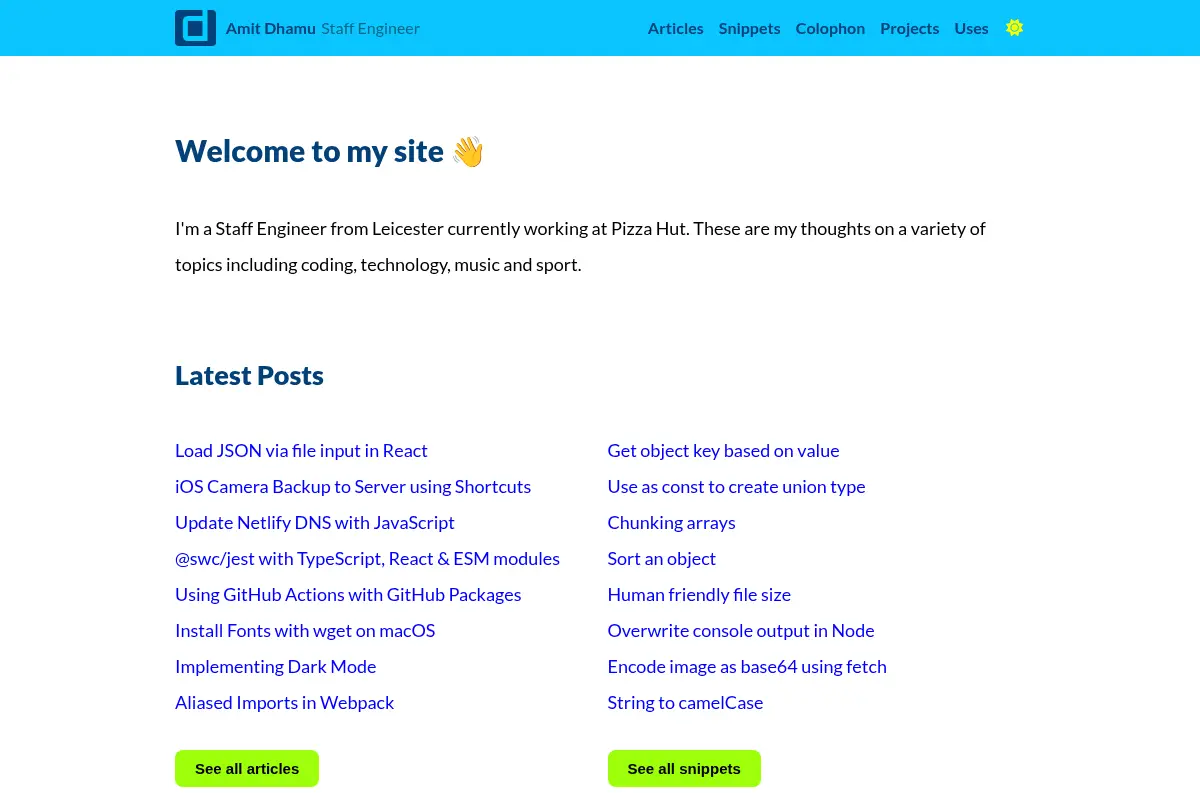Amit Dhamu — Staff Engineer