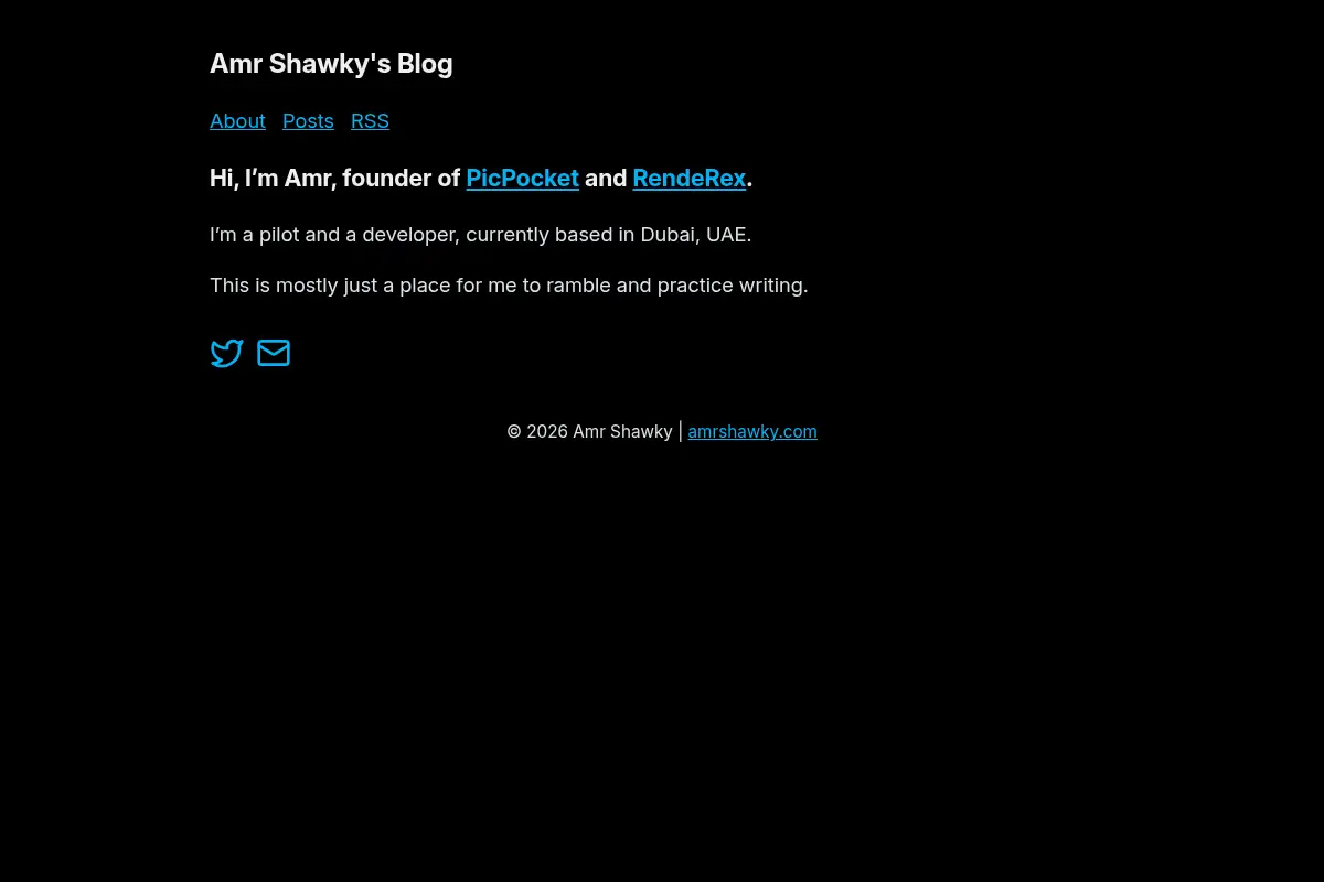 Amr Shawky's Blog
