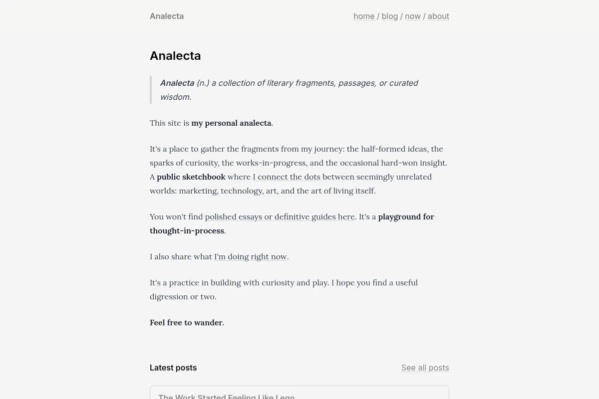 Analecta