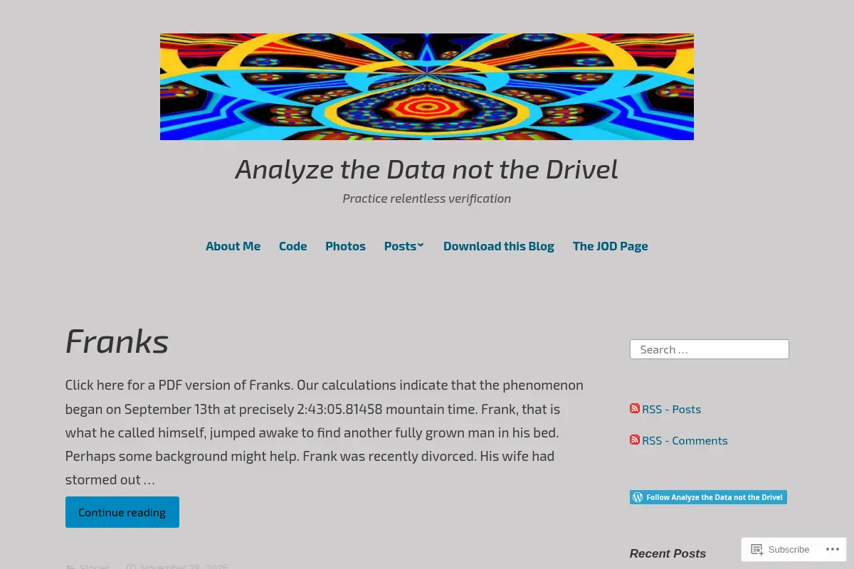 Analyze the Data not the Drivel