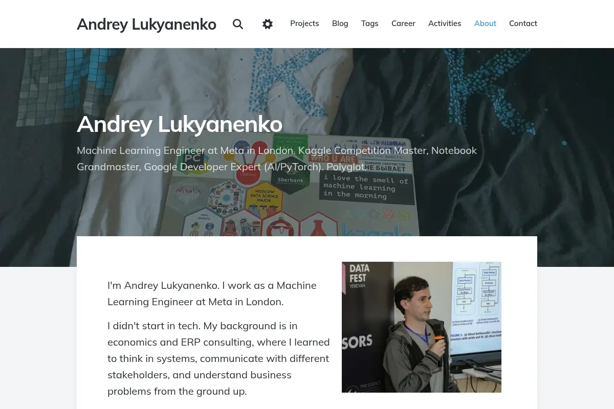 Andrey Lukyanenko | Machine Learning Engineer, Kaggle Grandmaster, and Google Developer Expert