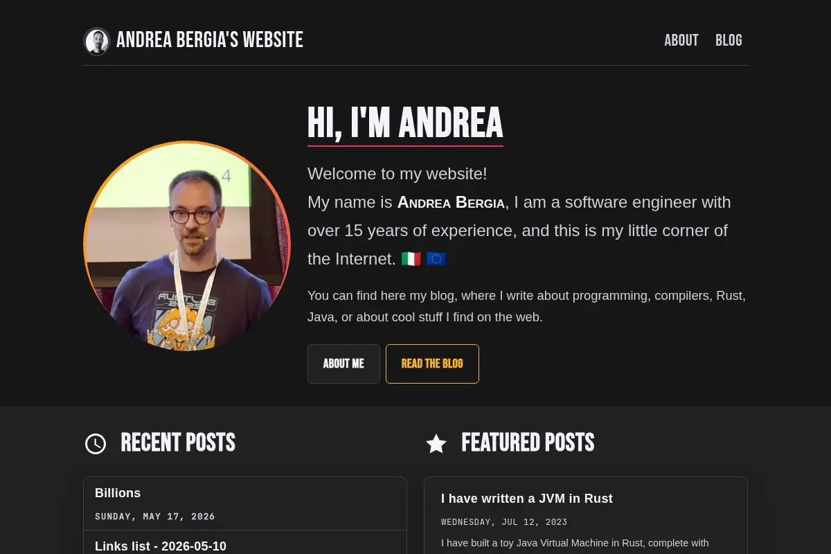 Andrea Bergia's Website
