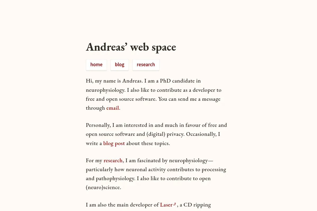 Andreas' web space