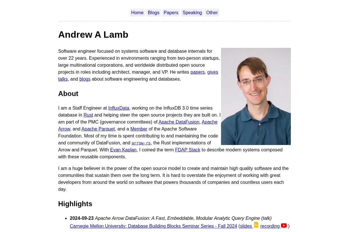 Andrew Lamb's Homepage