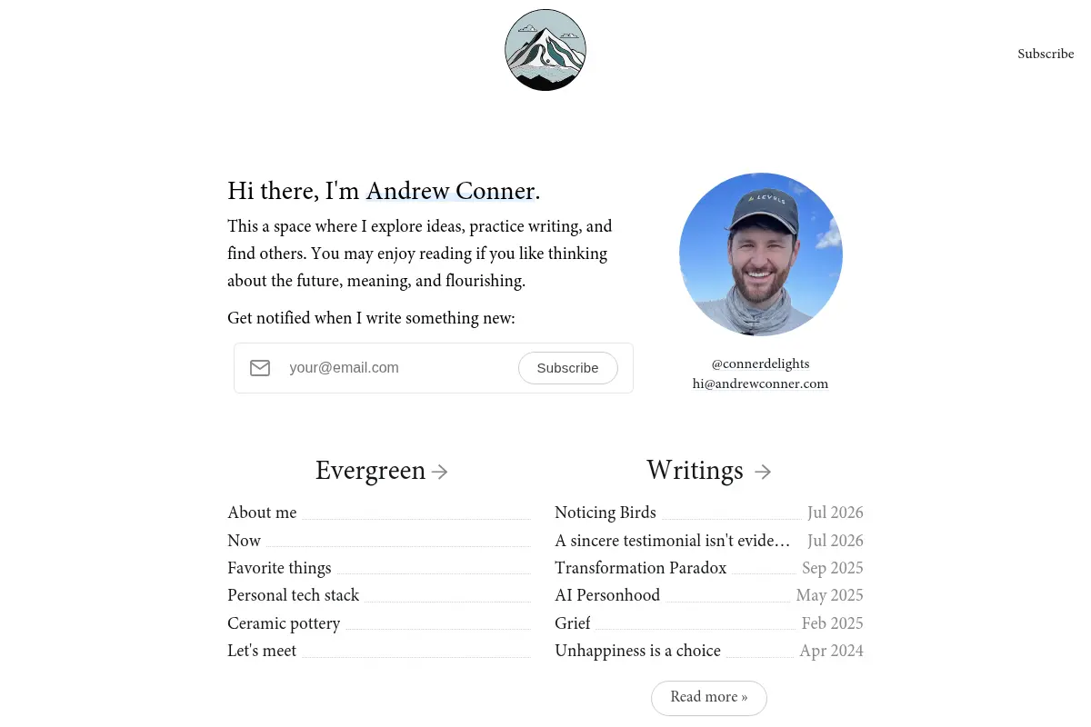 Andrew Conner's writings