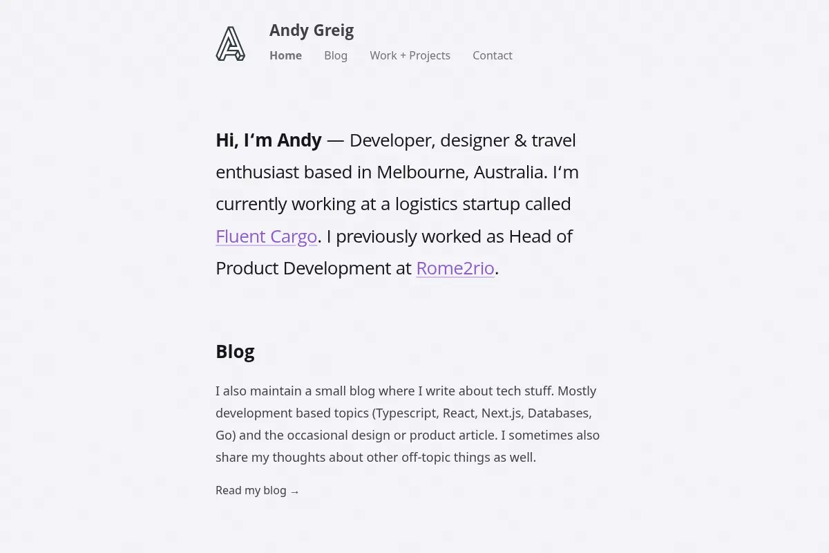 Andrew Greig - Product and Technology