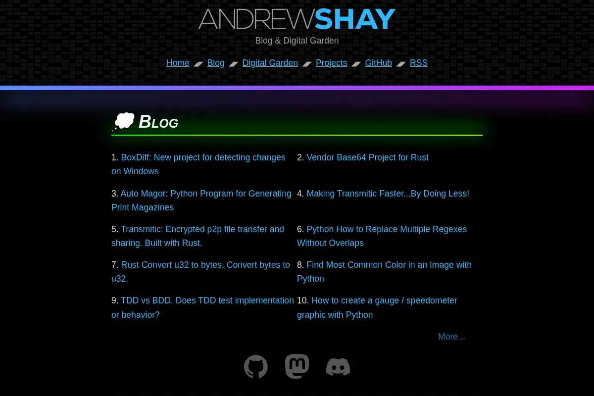Andrew Shay's Blog and Digital Garden