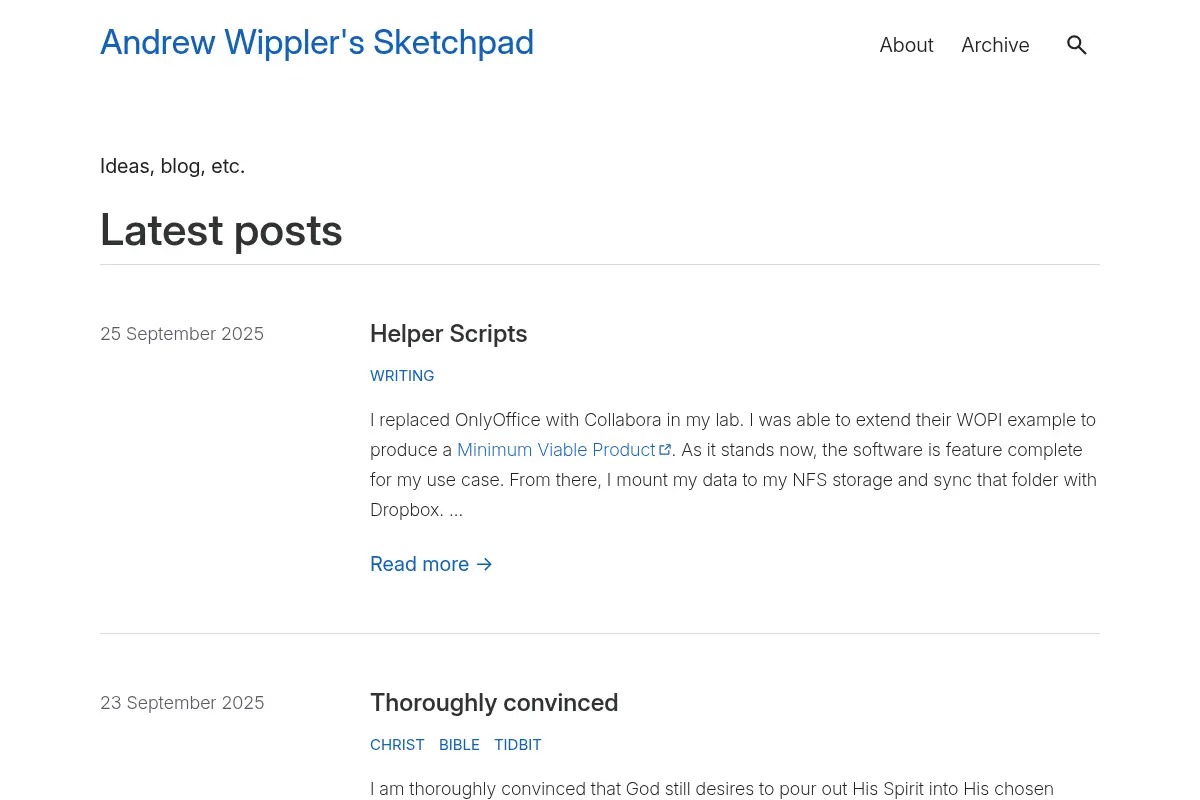 Andrew Wippler's Sketchpad