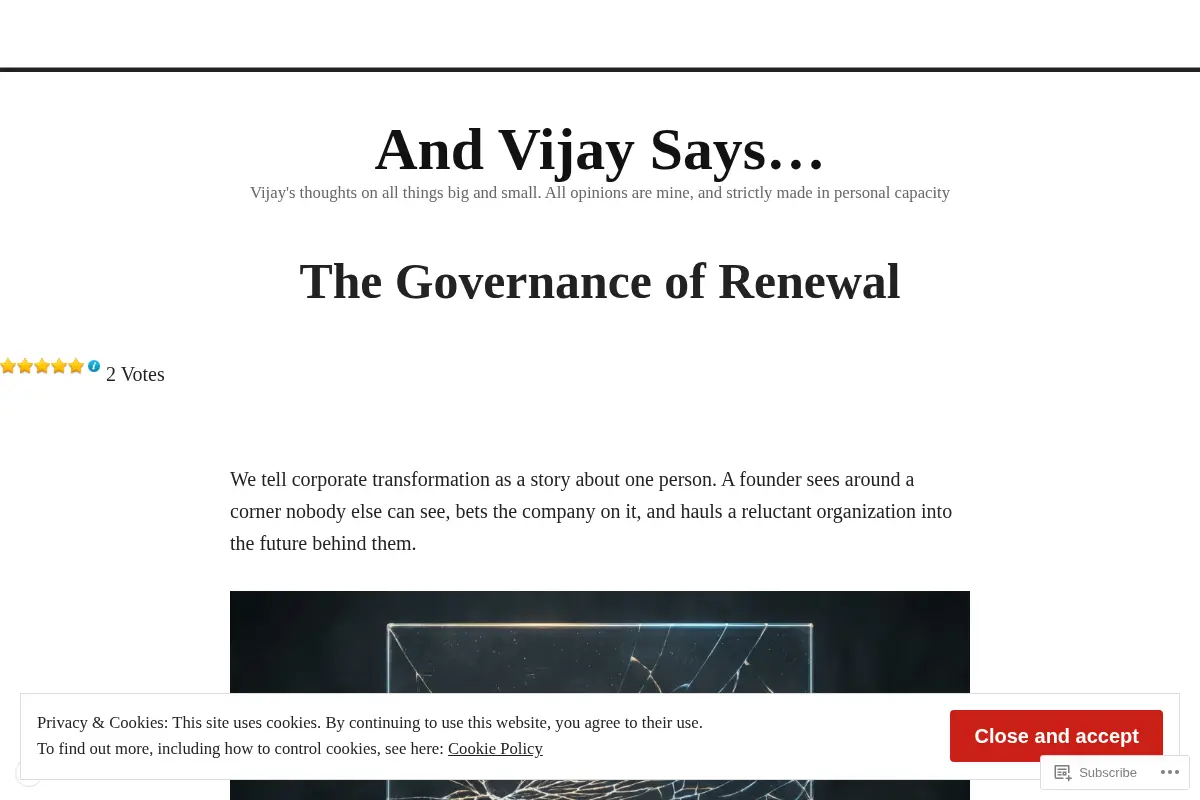 And Vijay Says…