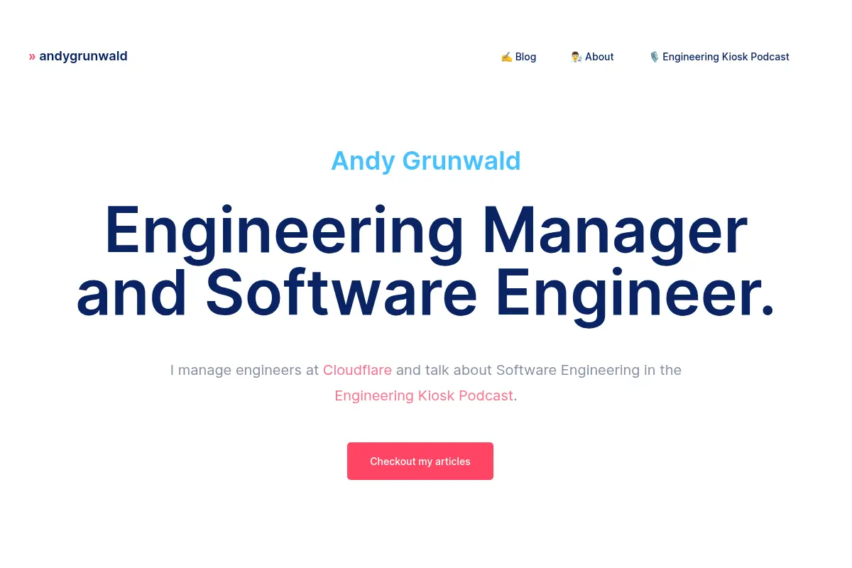 Andy Grunwald - Software Engineer and Engineering Manager