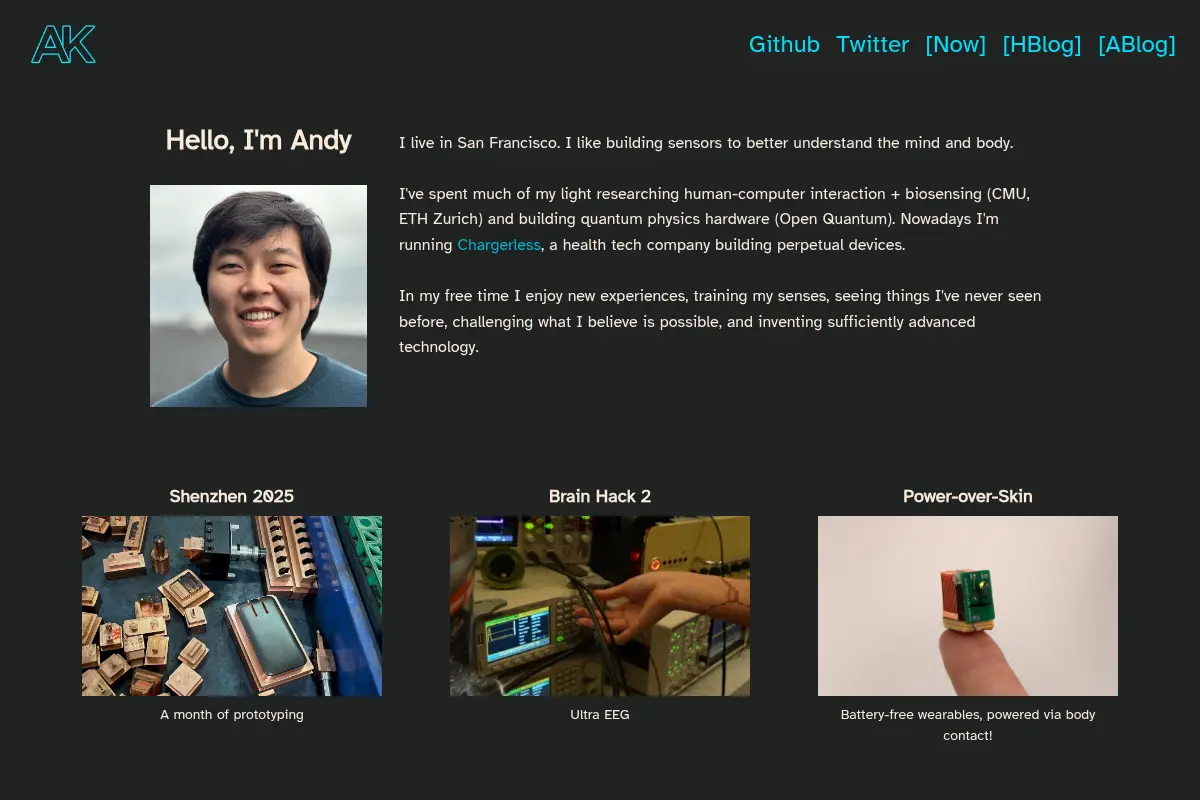 Andy Kong Website