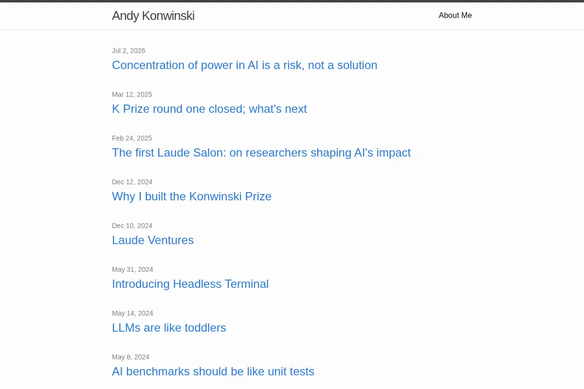Andy Konwinski | Notes on AI, RL, systems, etc.