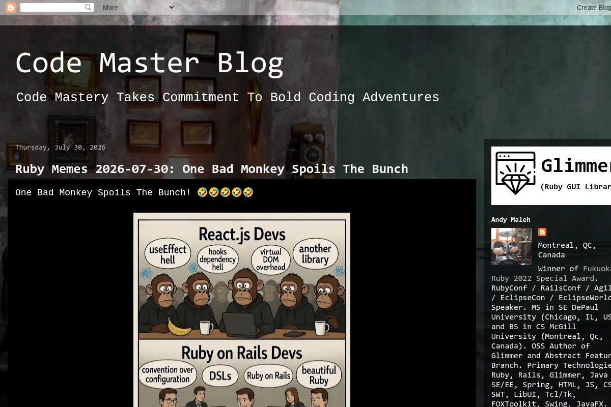 Code Master Blog
