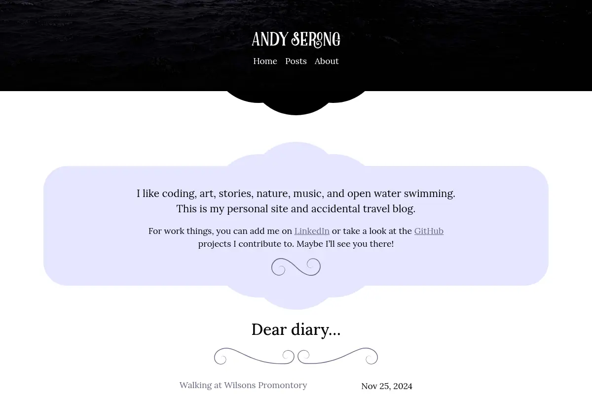 Andy Serong • Code, cats, craft, creativity, and fun. Just my blog.