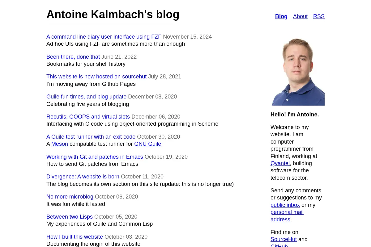 Antoine Kalmbach's website