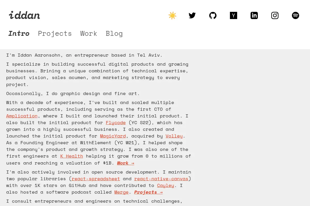 Iddan Aaronsohn's Personal Site