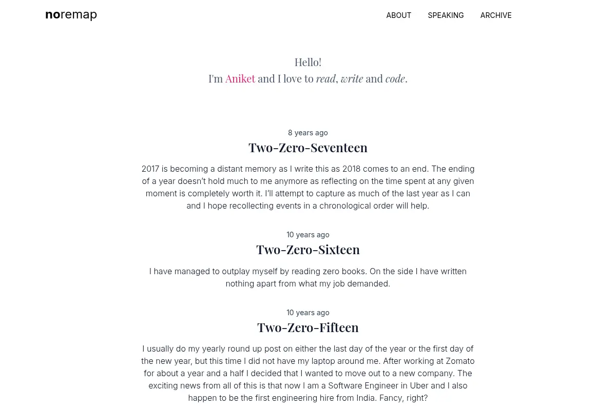 Aniket Pant's Website