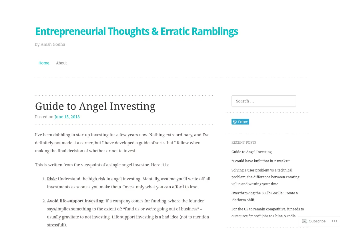 Anish Godha’s Blog