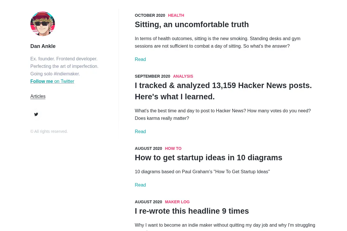 A blog by Dan
